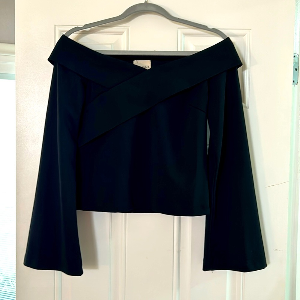 Off the shoulder black top